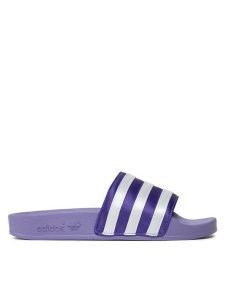 Adidas Klapki adilette W GX8637 Fioletowy. Fioletowe klapki ADIDAS, bez wzorów, z materiału, bez obcasa. Za 159,99 zł.