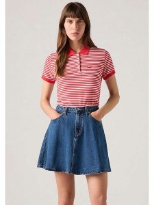 Levi's Koszulka polo w kolorze czerwono-białym rozmiar: S. Czerwone bluzki Levi's®, s, bez wzorów, bez kołnierzyka, bez ramiączek. Za 105,38 zł.