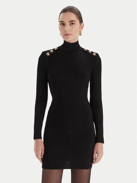 Marciano Guess Sukienka dzianinowa 5BGK52 5881Z Czarny Slim Fit. Czarne sukienki Marciano Guess, z aplikacjami, z dzianiny, bez kołnierzyka, bez ramiączek. Za 629,99 zł.