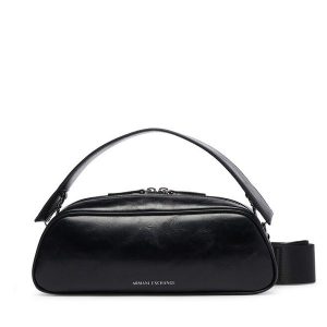 Torebka Armani Exchange. Czarne torebki klasyczne Armani Exchange, bez wzorów, bez dodatków. Za 539,99 zł.