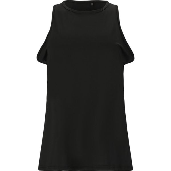 Damski tank top Elite Lab LAB. Czarne topy ELITE LAB, bez wzorów, eleganckie, bez kołnierzyka, bez ramiączek. Za 154,50 zł.