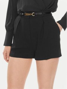 Elisabetta Franchi Szorty materiałowe SH-005-42E2-V350 Czarny Regular Fit. Czarne szorty Elisabetta Franchi, bez wzorów, z materiału. Za 869,99 zł.