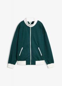 Rozpinana bluza dresowa z czystej bawełny organicznej. Białe bluzy bonprix, bez wzorów, z bawełny, bez kaptura. Za 142,99 zł.