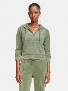 Juicy Couture Bluza Madison JCWA122001 Zielony ciemny Slim Fit. Zielone bluzy Juicy Couture, s, bez wzorów, z syntetyku, bez kaptura. Za 346,99 zł.