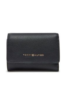 Tommy Hilfiger Portfel Th Logotape Trifold AW0AW17477 Granatowy. Niebieskie portfele TOMMY HILFIGER, bez wzorów, ze skóry. Za 259,99 zł.