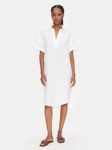 Gant Sukienka letnia 4503433 Biały Relaxed Fit. Białe kombinezony GANT, na lato, bez wzorów, ze lnu, bez kołnierzyka, bez ramiączek. Za 439,99 zł.