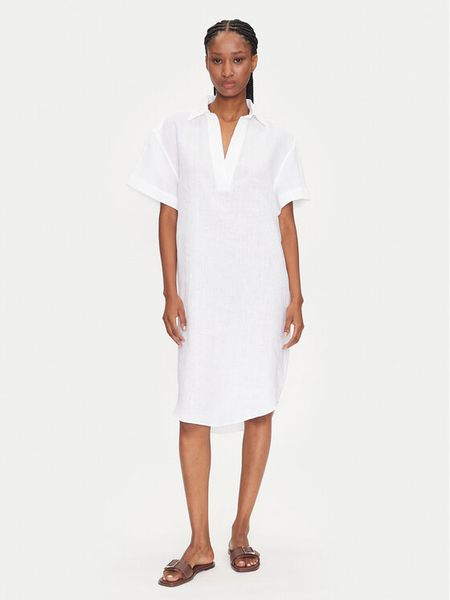 Gant Sukienka letnia 4503433 Biały Relaxed Fit. Białe kombinezony GANT, na lato, bez wzorów, ze lnu, bez kołnierzyka, bez ramiączek. Za 669,99 zł.