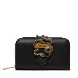 Portfel Just Cavalli. Czarne portfele Just Cavalli, bez wzorów. Za 389,99 zł.