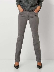 Relaxed by TONI Dżinsy "Perfect Shape" - Slim fit - w kolorze szarym rozmiar: 20. Szare jeansy Relaxed by TONI, z aplikacjami, ze skóry. Za 180,45 zł.