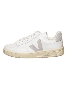 Veja Skórzane sneakersy "V 12" w kolorze biało-szarym rozmiar: 41. Białe trampki Veja, bez wzorów, bez zapięcia. Za 421,67 zł.