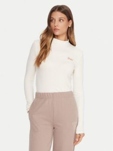 Guess Bluzka V5BP10 KCBF1 Écru Slim Fit. Bluzki Guess, xs, z aplikacjami, z bawełny, bez kołnierzyka, bez ramiączek. Za 149,99 zł.