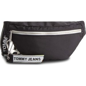 Saszetka nerka TOMMY JEANS - Tju Logo Tape Bumbag AU0AU00389 002. Czarne nerki i saszetki marki Tommy Jeans, z jeansu. Za 349,00 zł.