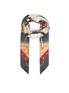 Guess Chusta AW5343 POL03 Szary. Szare apaszki i chusty Guess, z aplikacjami, z poliesteru. Za 139,99 zł.