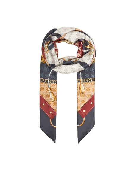 Guess Chusta AW5343 POL03 Szary. Szare apaszki i chusty Guess, z aplikacjami, z poliesteru. Za 139,99 zł.