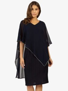 APART Sukienka w kolorze granatowym rozmiar: 34. Niebieskie sukienki Apart, na co dzień, bez wzorów, bez kołnierzyka, bez ramiączek, midi, proste. Za 217,99 zł.