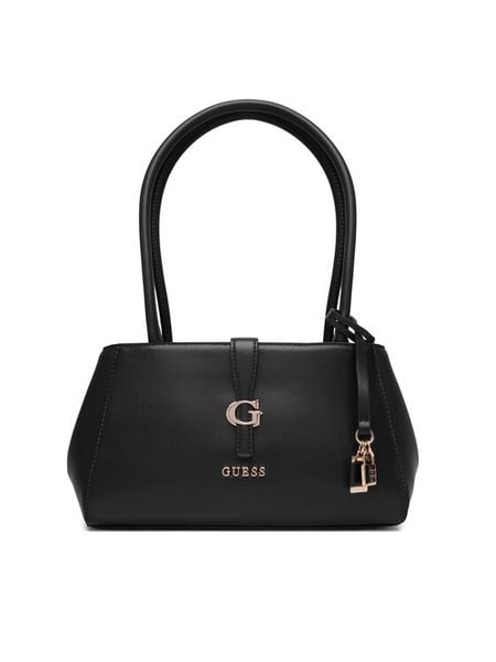 Guess Torebka Carrie HWVG98 96080 Czarny. Czarne torebki klasyczne Guess, z aplikacjami, ze skóry, bez dodatków. Za 639,99 zł.
