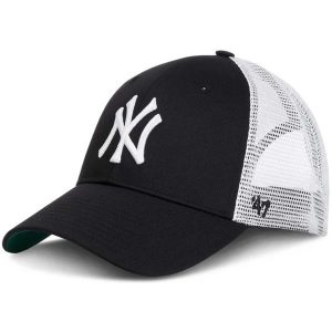 Czapka z daszkiem 47 Brand NY New York Yankees Branson B-BRANS17CTP-BK. Czarne czapki 47 Brand, bez wzorów. Za 92,00 zł.