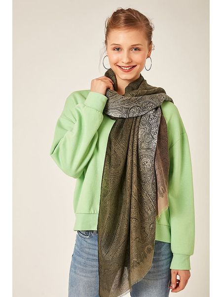 Lucky Bees Szal w kolorze brązowo-beżowym - 180 x 90 cm rozmiar: onesize. Brązowe szaliki Lucky Bees, bez wzorów, z materiału. Za 104,64 zł.