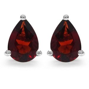 GRAPA 7 Srebrne kolczyki granaty łezka sztyft ca. 1,6 ct. Szare kolczyki Braccatta, z granatem, srebrne. Za 125,00 zł.