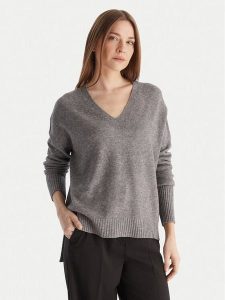 Kontatto Sweter 3M0842C Szary Relaxed Fit. Szare swetry klasyczne Kontatto, m, z syntetyku, bez kołnierzyka. Za 339,99 zł.