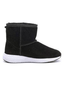 NICEBAY Skórzane botki zimowe "Boop" w kolorze czarnym rozmiar: 37. Czarne botki NICEBAY, na zimę, bez wzorów, z materiału, bez obcasa, bez zapięcia. Za 173,99 zł.