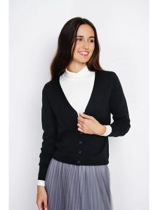 ASSUILI Kardigan w kolorze czarnym rozmiar: 38. Czarne kardigany Assuili, z kaszmiru. Za 144,92 zł.