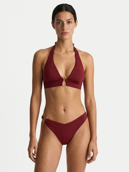 Guess Góra od bikini E6GJ14 KF590 Bordowy. Czerwone bikini Guess, z aplikacjami, z syntetyku. Za 329,99 zł.