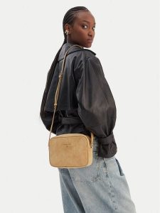 Patrizia Pepe Torebka 8B8985/L152-B880 Beżowy. Brązowe torebki klasyczne Patrizia Pepe, bez wzorów, ze skóry, bez dodatków. Za 623,99 zł.