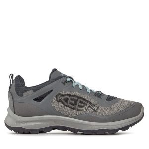 Trekkingi Keen. Szare buty sportowe Keen, bez wzorów, bez zapięcia, trekkingowe. Za 449,99 zł.