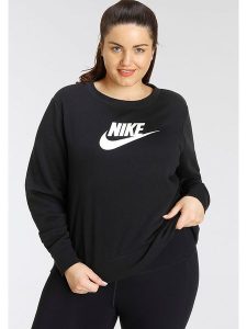 Nike Bluza w kolorze czarnym rozmiar: 2X. Czarne bluzy Nike, bez wzorów, bez kaptura. Za 175,26 zł.
