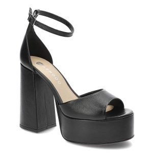 Czarne Sandały Armodo Damskie Buty Na Obcasie. Czarne sandały Armodo, bez wzorów, ze skóry, bez obcasa, na obcasie, bez zapięcia. Za 479,00 zł.