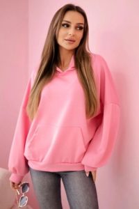 Bluza z kapturem masełko jasno różowa. Czerwone bluzy KESI, l, bez wzorów, z elastanu, z kapturem. Za 204,91 zł.