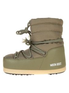 Moon Boot Botki zimowe "EVX LIGHT LOW NYLON" w kolorze khaki rozmiar: 35/36. Brązowe botki Moon Boot, na zimę, bez wzorów, z materiału, bez obcasa, bez zapięcia. Za 294,28 zł.