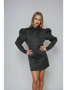 Monki Sukienka w kolorze czarnym rozmiar: L. Czarne sukienki Monki, l, bez wzorów, bez kołnierzyka, bez ramiączek, mini. Za 60,99 zł.