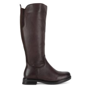 Kozaki Lasocki. Brązowe kozaki Lasocki, bez wzorów, bez obcasa, na płaskiej podeszwie, bez zapięcia. Za 379,99 zł.