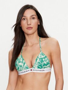 Tommy Hilfiger Góra od bikini UW0UW05367 Zielony. Zielone bikini TOMMY HILFIGER, bez wzorów, z syntetyku. Za 179,99 zł.