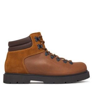 Trapery Birkenstock. Brązowe buty zimowe Birkenstock, bez obcasa, bez zapięcia. Za 969,99 zł.