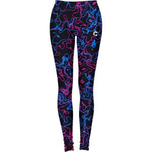 Legginsy w kolorze czarno-niebiesko-różowym. Legginsy marki Haby, Mr Gugu Ms Go. W wyprzedaży za 114,95 zł.