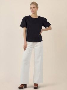 APART Dżinsy - Relaxed fit - w kolorze kremowym rozmiar: 40. Brązowe jeansy Apart, z aplikacjami, ze skóry, z podwyższonym stanem. Za 259,95 zł.