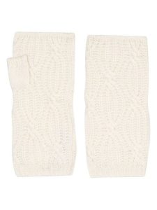 Perfect Cashmere Kaszmirowe mitenki "Jesse" w kolorze kremowym rozmiar: onesize. Brązowe rękawiczki Perfect Cashmere, bez wzorów, z kaszmiru. Za 161,34 zł.