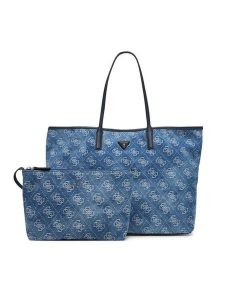 Guess Torebka Victtoria HWDL95 14290 Niebieski. Niebieskie shopper bag Guess, z aplikacjami, bez dodatków. Za 714,99 zł.