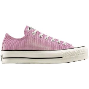 Buty sportowe Converse Chuck Taylor All Star Lift Sparkle Shine. Czerwone trampki Converse, bez wzorów, bez zapięcia. Za 379,45 zł.
