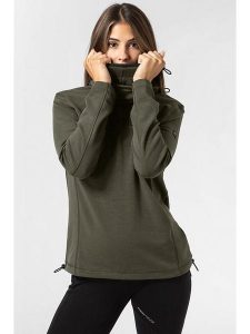 Super.natural Bluza "Alpine" w kolorze khaki rozmiar: S. Brązowe bluzy super.natural, s, bez wzorów, z wełny, z kapturem. Za 304,99 zł.