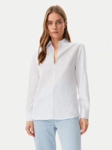 Calvin Klein Koszula K20K208378 Biały Regular Fit. Białe koszule Calvin Klein, bez wzorów, z bawełny, bez kołnierzyka, bez ramiączek. Za 299,99 zł.