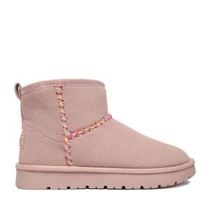 Śniegowce Roxy. Czerwone buty zimowe Roxy, bez obcasa, bez zapięcia. Za 199,99 zł.