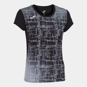 Koszulka do biegania damska Joma Elite VIII. Czarne bluzki JOMA, xl, bez wzorów, sportowe, bez kołnierzyka, bez ramiączek. Za 70,30 zł.