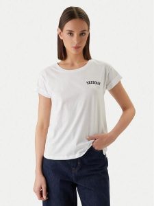 Barbour T-Shirt Bede LTS0718WH11 Biały Regular Fit. Białe t-shirty Barbour, bez wzorów, z bawełny, bez kołnierzyka, bez ramiączek. Za 169,99 zł.