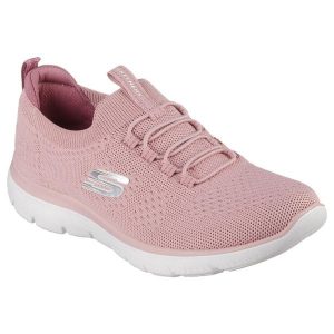 Buty SKECHERS SUMMITS - TOP PLAYER Rose. Czerwone buty sportowe Skechers, bez wzorów, z tkaniny, bez zapięcia. Za 272,99 zł.