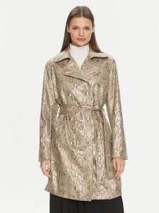 Guess Trencz Mila W4RL31 WFZU0 Brązowy Regular Fit. Brązowe płaszcze Guess, s, z aplikacjami, ze skóry, bez kaptura. Za 615,16 zł.