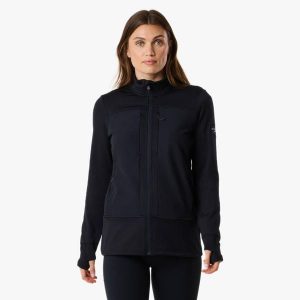 Bluza polarowa Wędrówki damska Swedemount Trondheim Wind Mid Layer Full Zip. Czarne bluzy SWEDEMOUNT, na zimę, bez wzorów, z polaru, bez kaptura. W wyprzedaży za 222,00 zł.